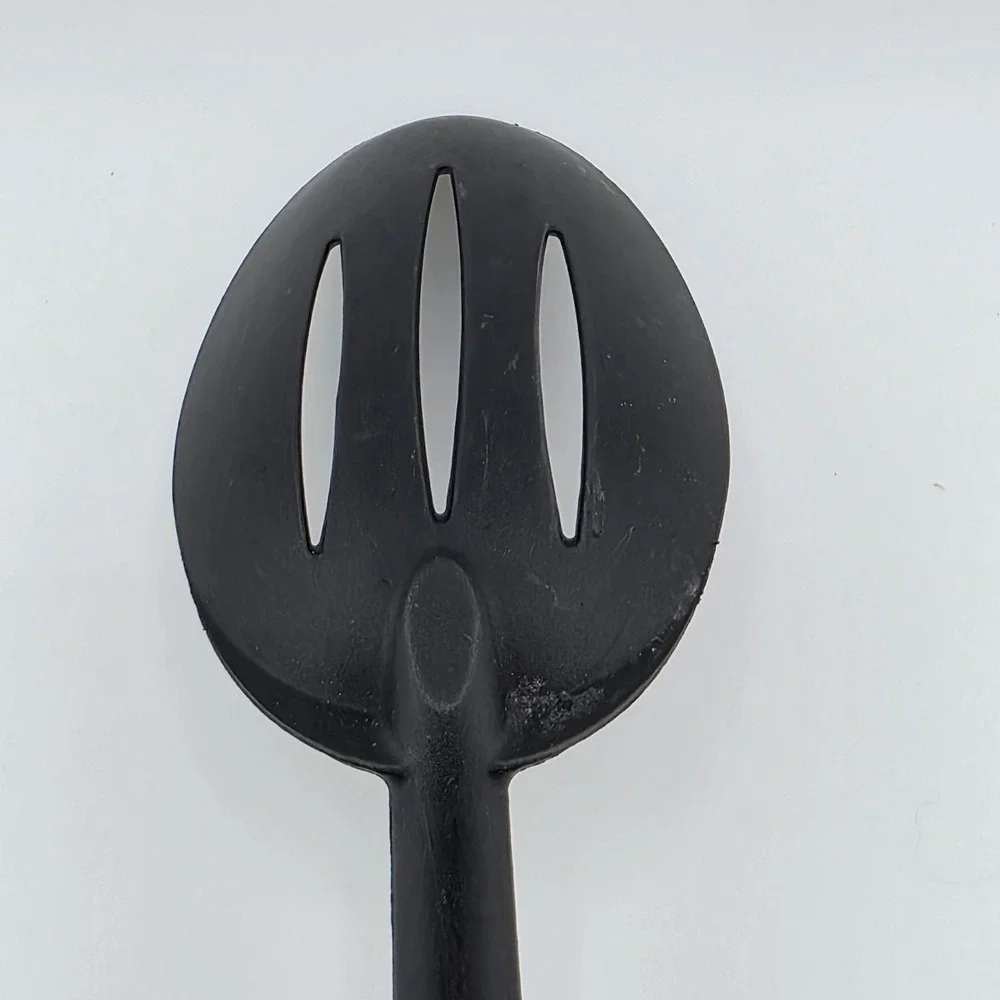Betty Crocker Black & White  Plastic Slotted Spoon